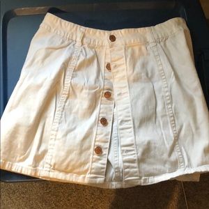 White Jean Skirt